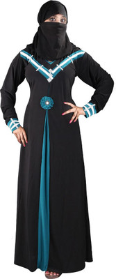 

Hawai WB91 Lycra Self Design Burqa With Hijab(Black)