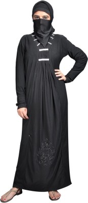 

Hawai WB113 Lycra Self Design Burqa With Hijab(Black)