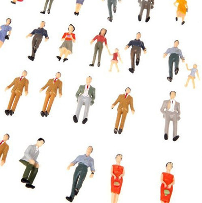 

Docooler 50Pcs G Scale 130 Mix Painted Model People Train Park(Multicolor)