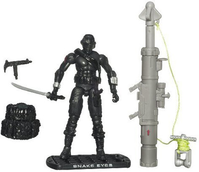 

GI Joe Movie: Rise of Cobra 3 3/4 Action Figure Snake Eyes Ninja Commando"(Multicolor)