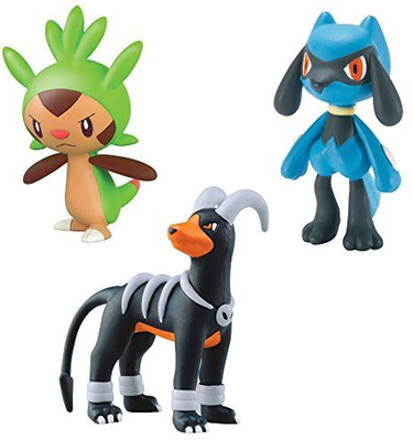 

Tomy Pokmon 3 Pack 2 Inch Chespinrioluhoundoom(Multicolor)