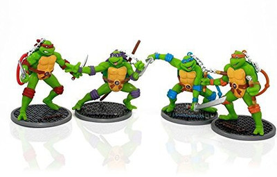 

Teenage Mutant Ninja Turtles S 3" Set Of 4Included 8 Count Nick Tmnt Party Masks 2(Multicolor)