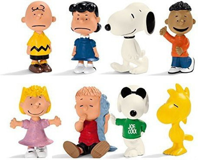 Peanuts Schleich 8 Set Charlie Brownsnoopyjoe(Multicolor)