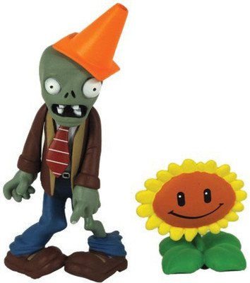 

Plants vs Zombies S 3'' Conehead Zombie With Sunflower(Multicolor)