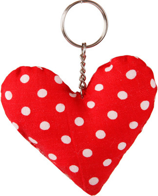 

Creative Textiles Polka Dots Key Chain(Red, White)
