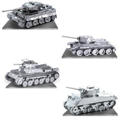 

Metal Earth 3D Laser Cut Model 4 Tank Set(Silver)