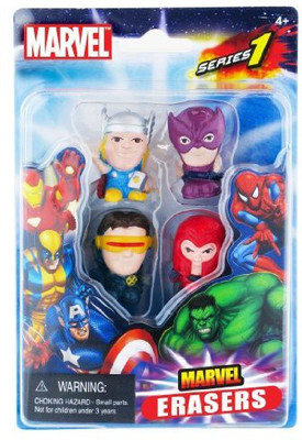 

Marvel Collectible Erasers 4Pack (Series 1 Set D)(Multicolor)