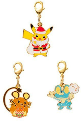 

Pokemon Center Pikachu Christmas 2014 Metal Charm Set(Multicolor)