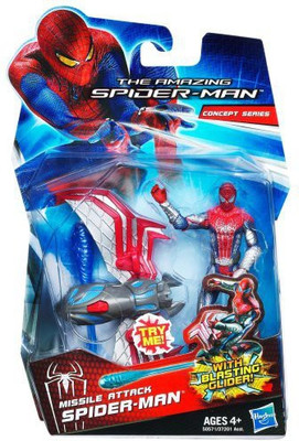 

Hasbro The Amazing Spiderman Missle Attack Spiderman 375 Inch(Multicolor)