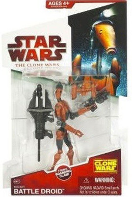 

Hasbro Star Wars 2009 Clone Wars Animated Rocket Battle Droid(Multicolor)