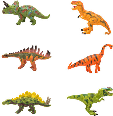 

Venus-Planet of toys Rubber Dinosaurs Model Toy Of Learning Educational Toys(Set Of 6)(Multicolour)(Multicolor)