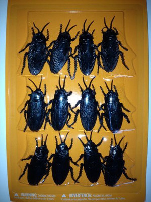 

Jesus del Pozo Set Of 12 Cockroaches 2 Inch Creepy Halloween Decor(Black)
