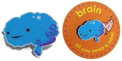 

I Heart Guts Brain Lapel Pin All You Need Is Lobe(Multicolor)