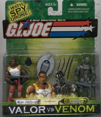 

G.I. Joe Dr Link Talbot Vs Night Creeper Valor Vs Venom 375(Multicolor)