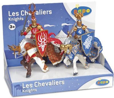 

Papo Set Of 2 Knights With Horsesred And Blue(Multicolor)