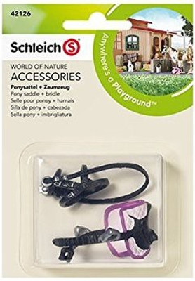 

Schleich Pony Saddle + Bridle(Black)