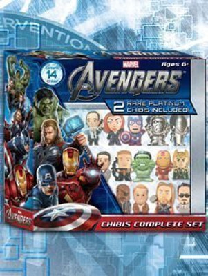 

Chibis Marvel Avengers Complete Set 12 With 2 Rare Platinum(Multicolor)