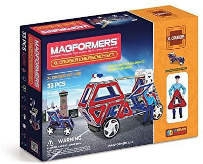 

Magformers XL Cruisers Emergency Set(Red, Blue)