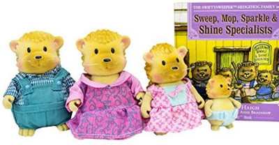

Woodzeez Li'L Swiftysweepers Hedgehog Family Playset(Multicolor)