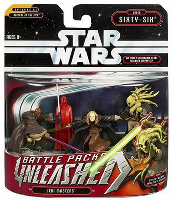 

Hasbro Star Wars Unleashed Battle 4 Pack Master Jedi(Multicolor)