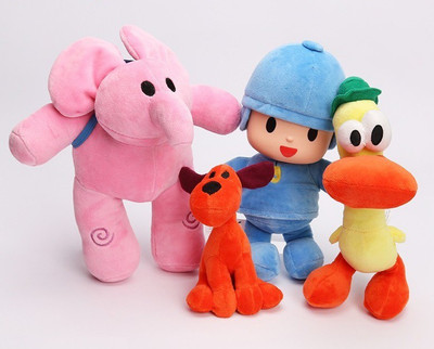 

iDream 4pcs Cute Pocoyo & Friends (Pocoyo Elly Pato Loula) Soft Plush Stuffed Cartoon Figure Toy Doll Gift For Kids(Multicolor)