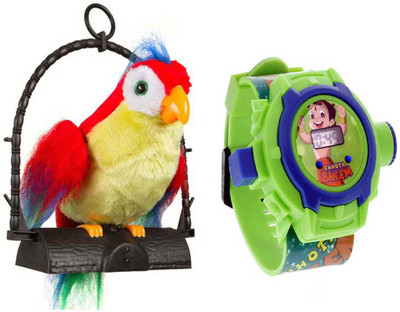 

Aquaras KIDS WATCH & TALKING PARROT(Multicolor)