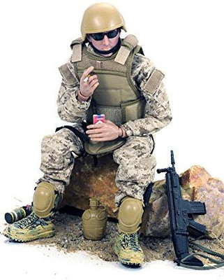 

Kibby Upgraded 12" Poseable Special Forces Newest 16 Desert(Multicolor)