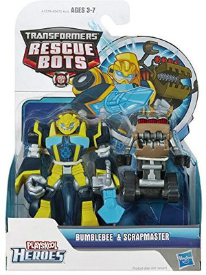 

Playskool Heroes Transformers Rescue Bots Bumblebee And Scrapmaster(Multicolor)