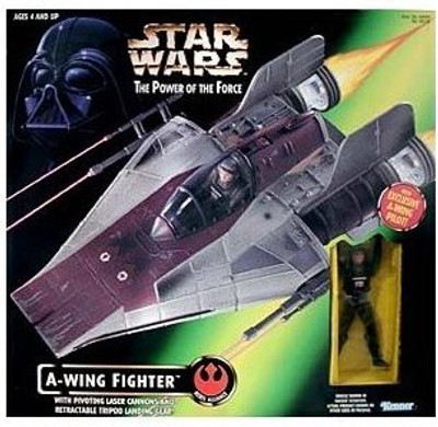 

Star Wars Power of the Force A-Wing Fighter with Pilot Vehicle(Multicolor)
