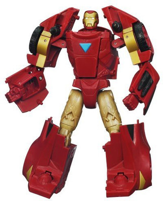 

Marvel The Avengers Transformers Mech Machines Concept Series Iron Man to ARC Racer Figure(Multicolor)