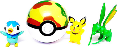 

SRVSOFT Pokeball safari and 3 random pokemon(Multicolor)