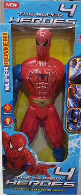 AS Spiderman Action Figure with Lights & Sound(Red)