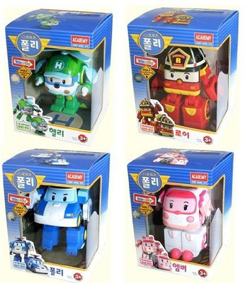 

Robocar Poli POLI Poli + Helly + Amber + Roy Transforming Robot Toy(Multicolor)