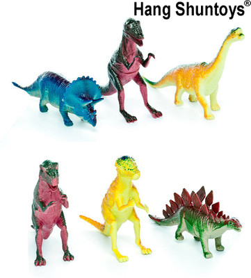 

Hang Shuntoys Dinosaurs Animals Plastic Toys for Kids ( 6 Pcs. Pack )(Multicolor)