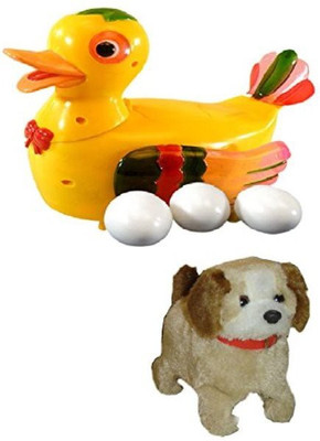 

kts khalsa toys and sales Combo of Jumping Puppy & Duck Lays Eggs(Multicolor)