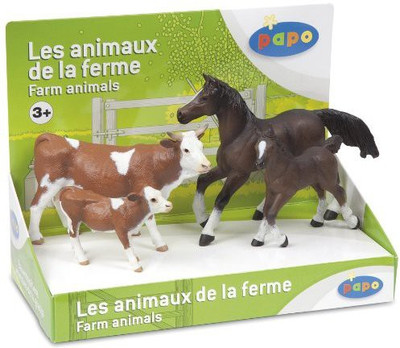 

Papo Farm Animals Box Set 2 Cowcalfhorsefoal(Multicolor)