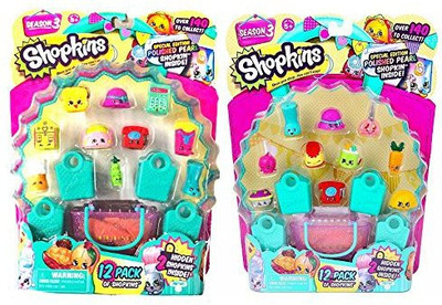 

Shopkins Season 3 Bundle - Two 12 Packs (2 Different Sets of Visible Shopkins)(Multicolor)