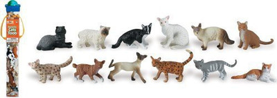 

Safari Ltd Domestic Cats Toob With 12 Hand Painted Figurines(Multicolor)