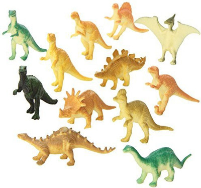 

Rhode Island Novelty Dozen Small Toy Dinosaurs: 2 inch Plastic Toy(Multicolor)
