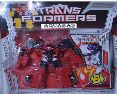 

Aquaras Transformer From Robot To Car Toy(Red)(Red, Black)