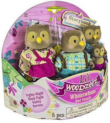 

Li'l Woodzeez Whooswhoo Owl Family 4-Piece Bedtime Set with Storybook(Multicolor)