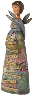 

Kelly Rae Roberts New Mother Angel Figurine(Multicolor)