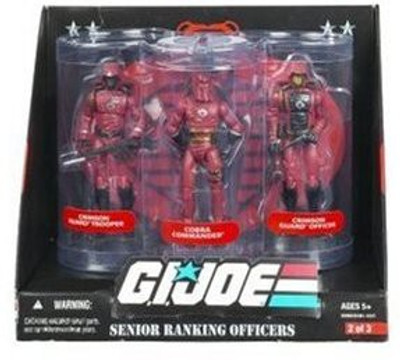 

G.I. Joe Exclusive Senior Ranking Officers Action Figure 3-Pack Crimson Guard Trooper, Cobra Commander & Crimson Guard Officer(Multicolor)