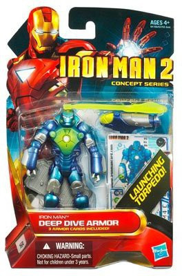 

Hasbro Iron Man 2 Movie Concept Series 4 Inch Action Figure Iron Man Deep Dive Armor(Multicolor)