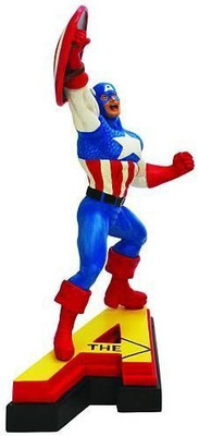 

Marvel Avengers Resin Captain America On Letter Base "A"(Multicolor)