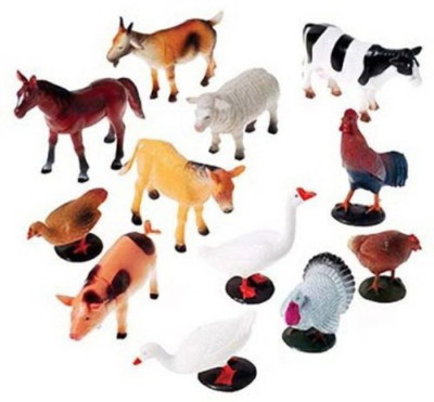 

Ashmaadi Farm Animals (12 Pcs)-(Yellow, Black, White, Red)