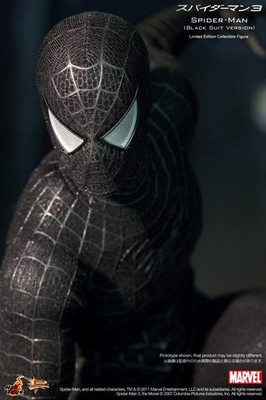 

Hot Toys Spiderman 3 Spiderman Black Suit Version 1/6 Scale 12"(Black)