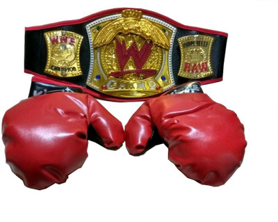 

Jilani Star Boxing kit Chamapions belt and gloves lights effect(Red)