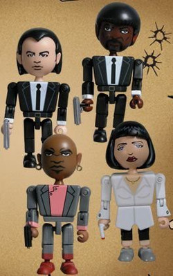 

NECA Pulp Fiction Geoms Boxed Set The Cast (4 3" Block Style(Multicolor)