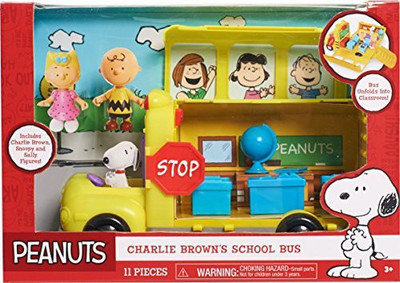 

Peanuts Charlie Brown School Bus Playset(Multicolor)